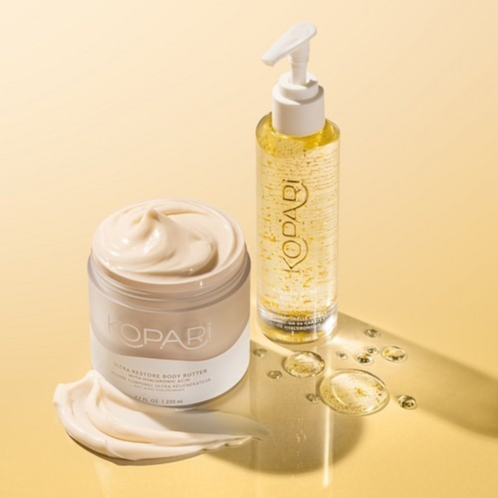 NEW Kopari Hyaluronic Essentials Body Set - Golden Aura Body Oil & Body Butter